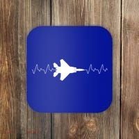 Airplane Pilot Air force Heartbeat Coaster thumb 0