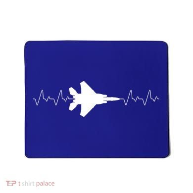 Airplane Pilot Air force Heartbeat Mousepad