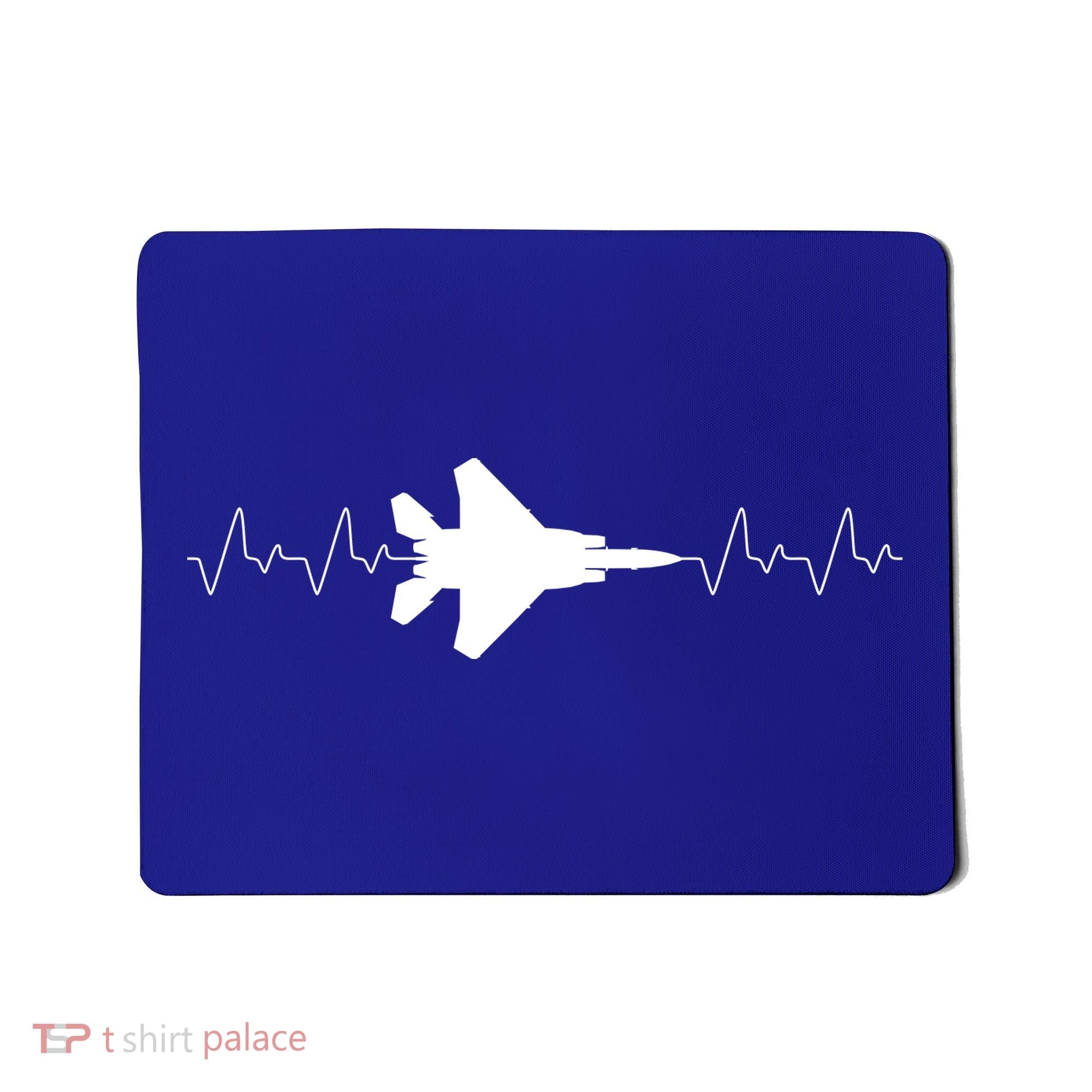Airplane Pilot Air force Heartbeat Mousepad