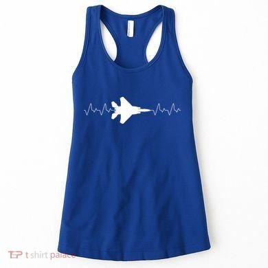 Airplane Pilot Air force Heartbeat Women's Tank Top