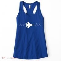 Airplane Pilot Air force Heartbeat Women's Tank Top thumb 0