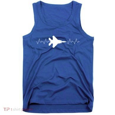 Airplane Pilot Air force Heartbeat Tank Top