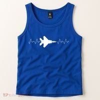 Airplane Pilot Air force Heartbeat Tank Top thumb 2