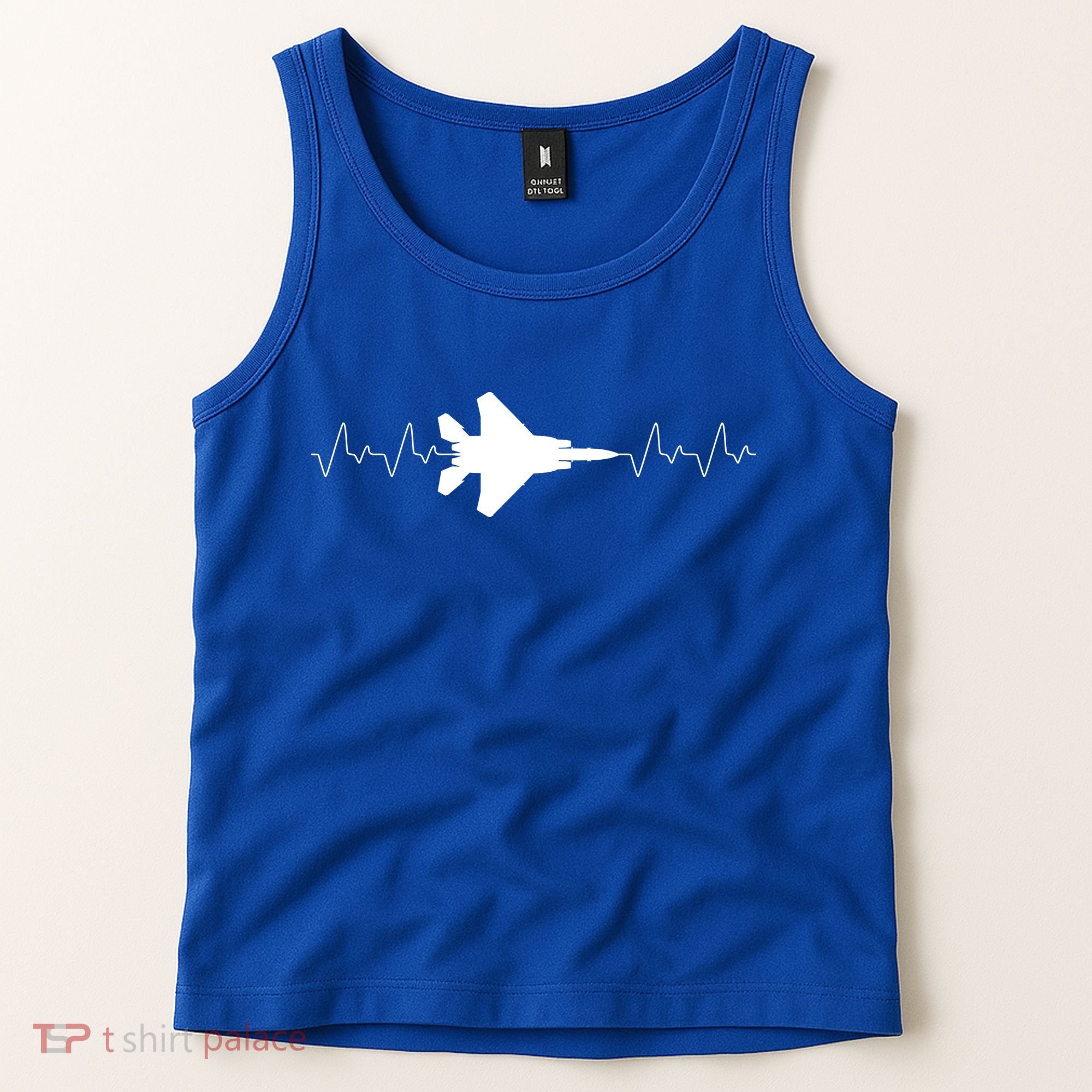 Airplane Pilot Air force Heartbeat Tank Top