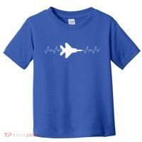 Airplane Pilot Air force Heartbeat Toddler T-Shirt thumb 0
