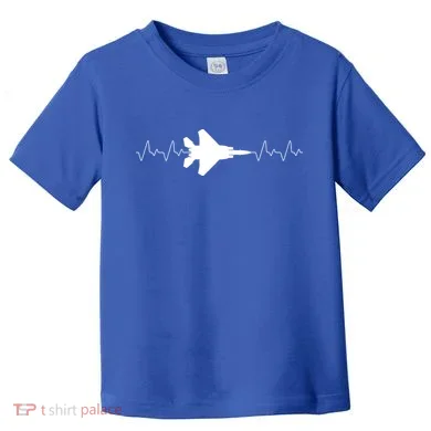 Airplane Pilot Air force Heartbeat Toddler T-Shirt