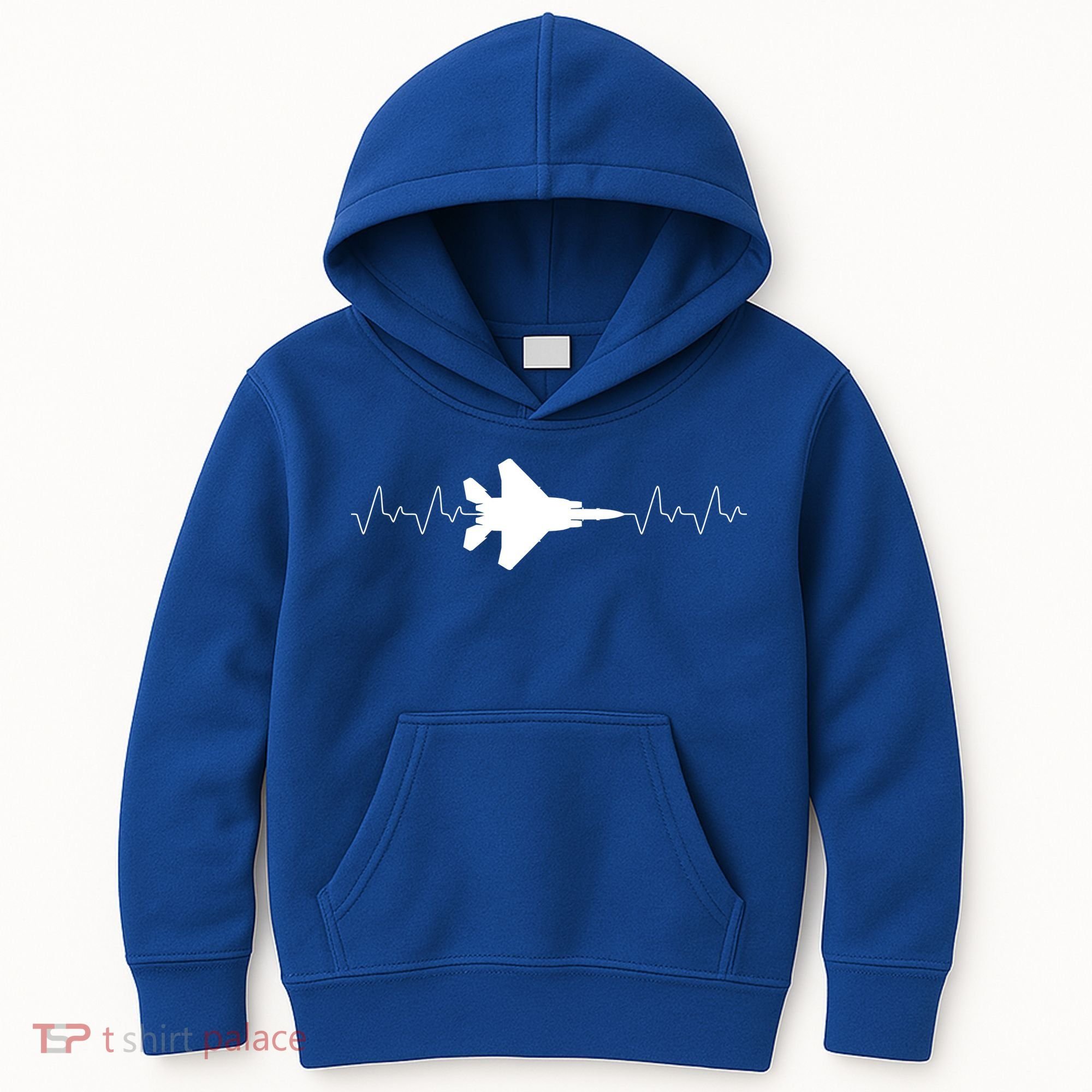 Airplane Pilot Air force Heartbeat Kids Hoodie