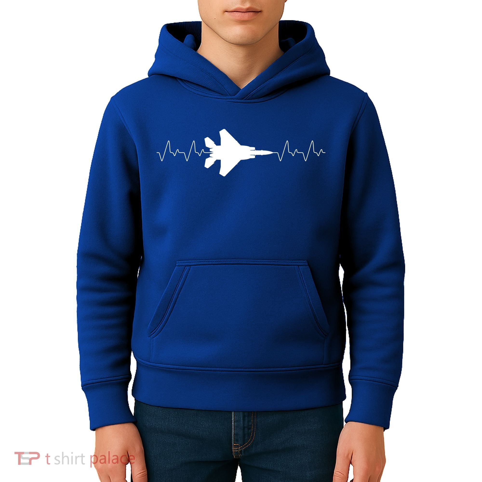Airplane Pilot Air force Heartbeat Kids Hoodie