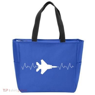 Airplane Pilot Air force Heartbeat Tote Bag