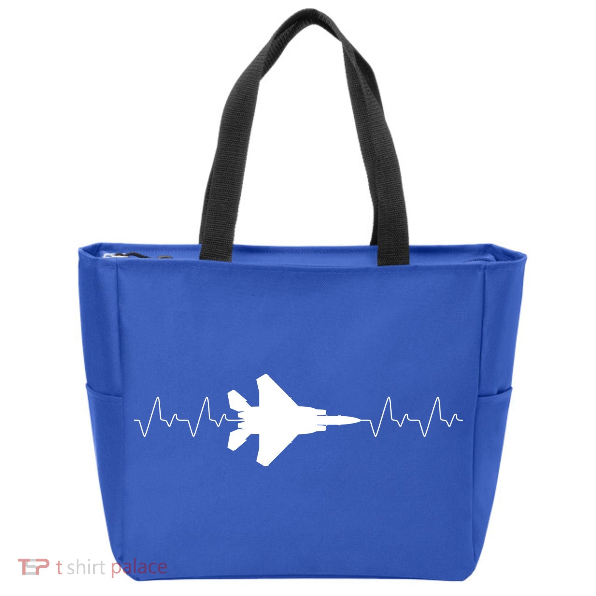 Airplane Pilot Air force Heartbeat Tote Bag