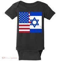 American Israeli Support Israel Baby Bodysuit thumb 0
