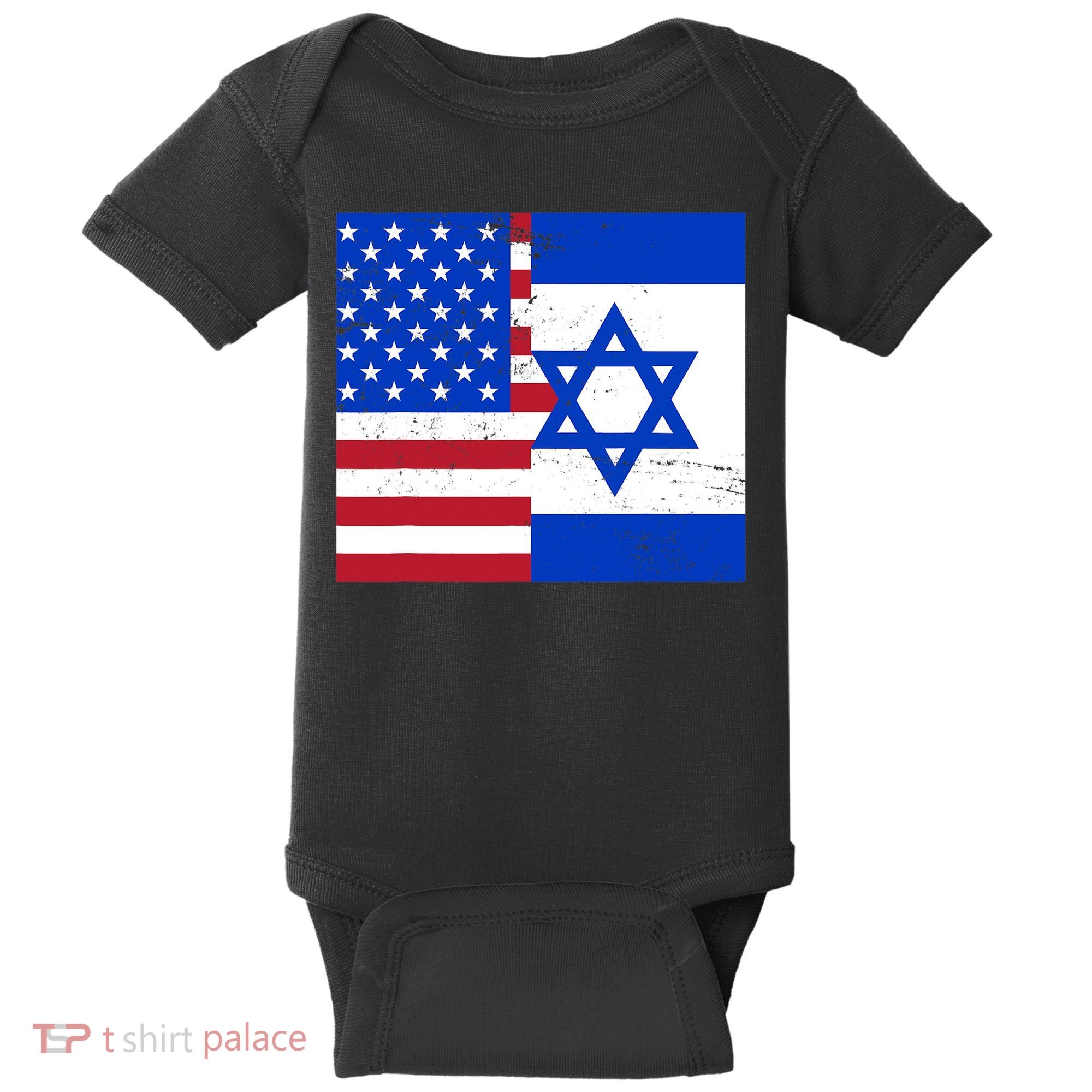 American Israeli Support Israel Baby Bodysuit