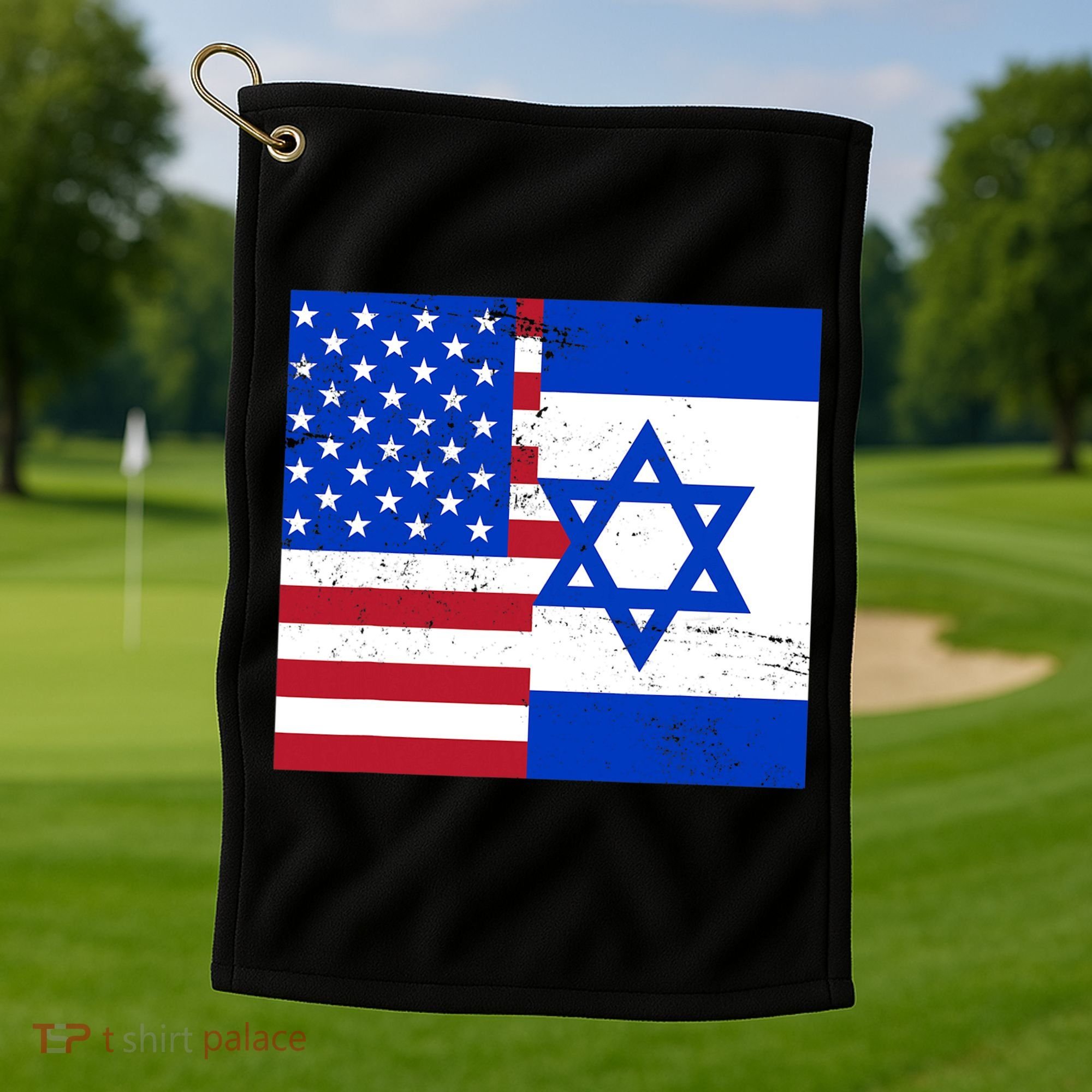 American Israeli Support Israel Golf Towel