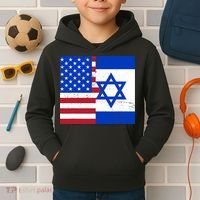 American Israeli Support Israel Kids Hoodie thumb 2