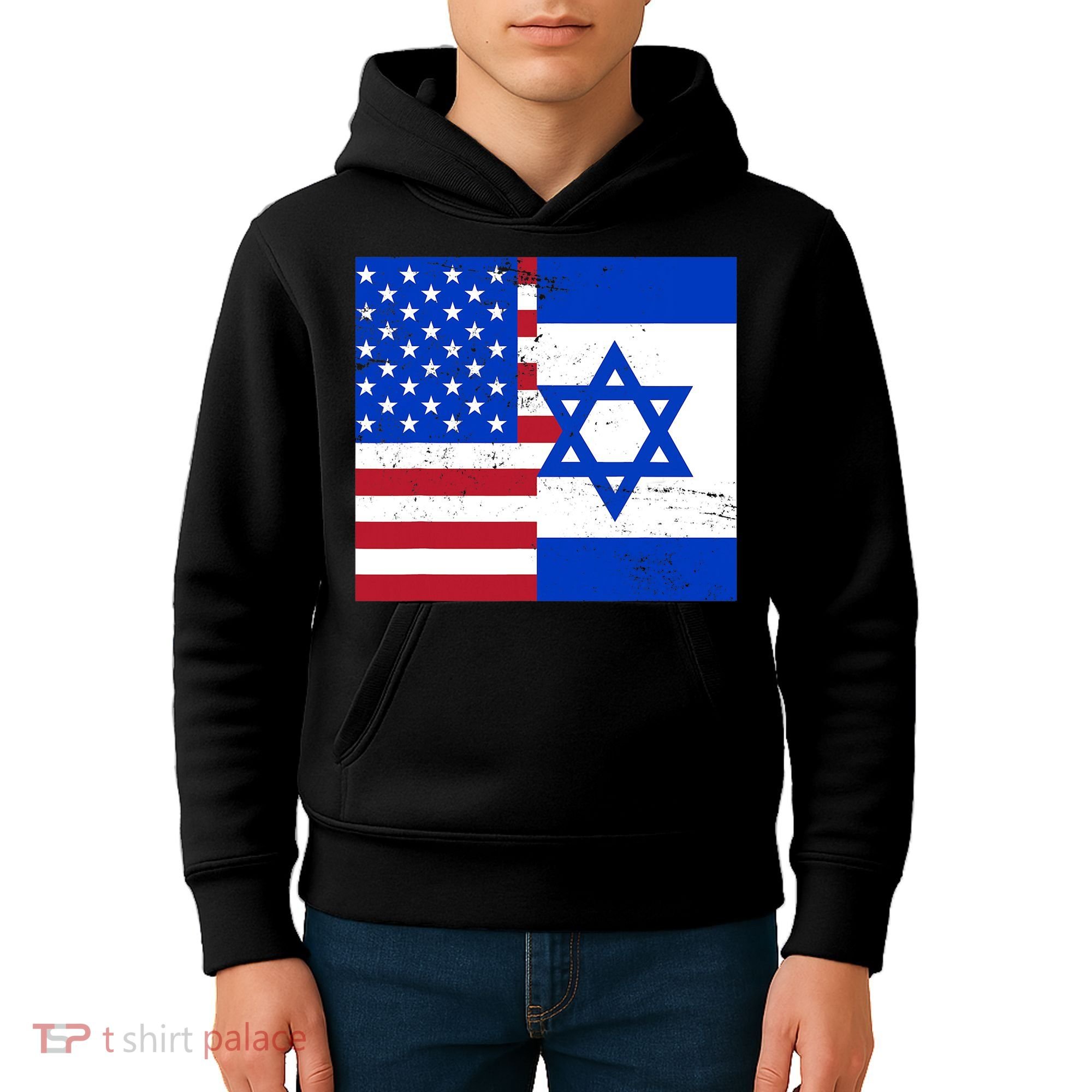 American Israeli Support Israel Kids Hoodie