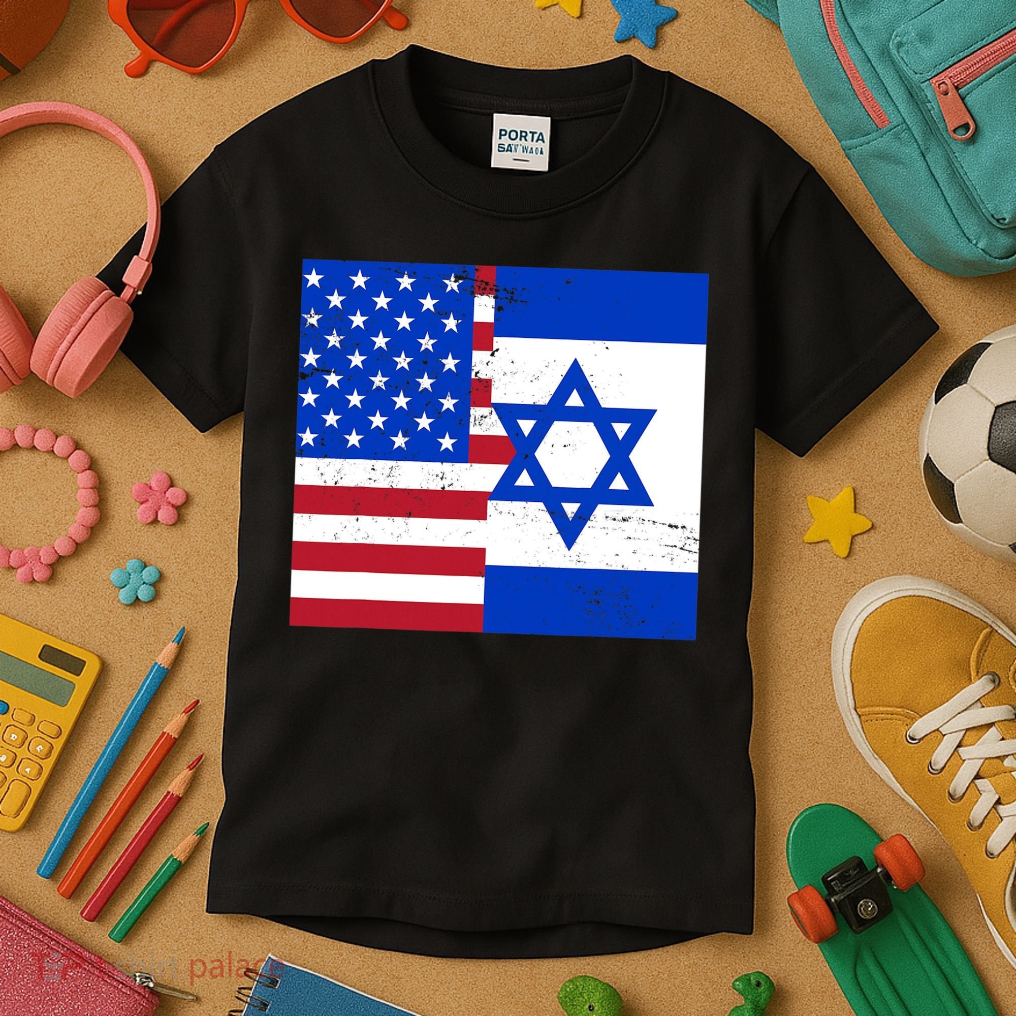 American Israeli Support Israel Kids T-Shirt