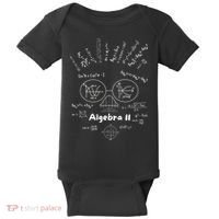 Algebra II Skull Of Equations And Formula Face Funny Nerdy Baby Bodysuit thumb 0