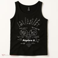 Algebra II Skull Of Equations And Formula Face Funny Nerdy Tank Top thumb 2