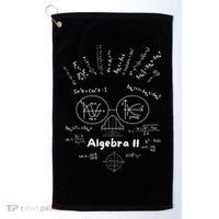 Algebra II Skull Of Equations And Formula Face Funny Nerdy Golf Towel thumb 0