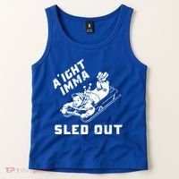 Aight Imma Sled Out Funny Winter Snow Tank Top thumb 2