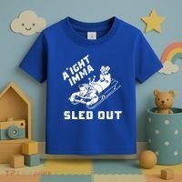 Aight Imma Sled Out Funny Winter Snow Toddler T-Shirt thumb 3