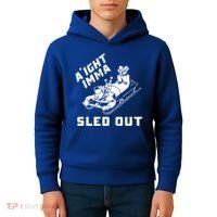 Aight Imma Sled Out Funny Winter Snow Kids Hoodie thumb 4