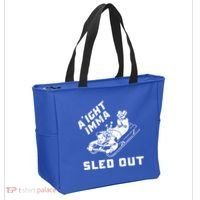 Aight Imma Sled Out Funny Winter Snow Tote Bag thumb 2