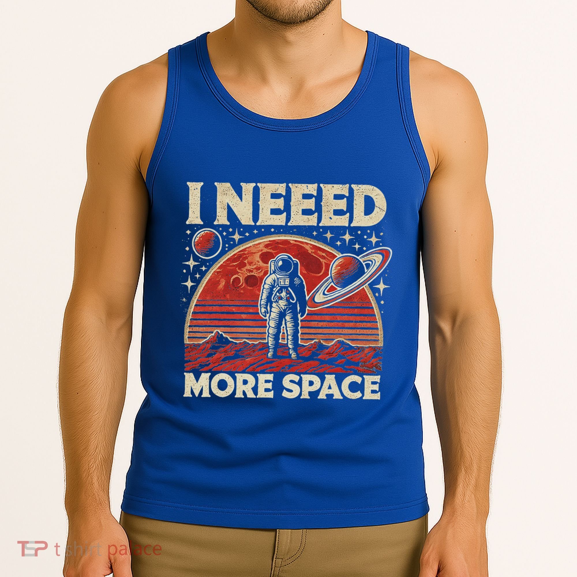 Astronaut In Space Planet Occupy Mars Tank Top