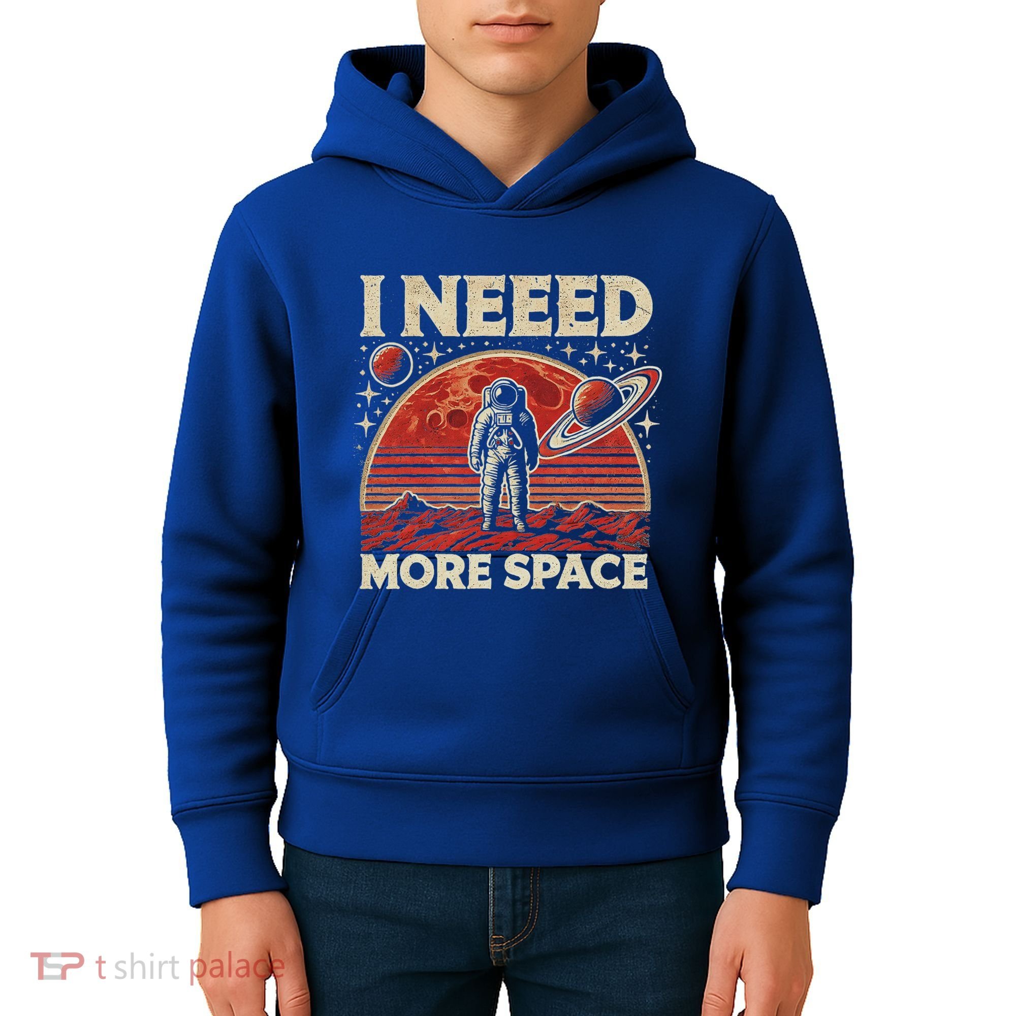 Astronaut In Space Planet Occupy Mars Kids Hoodie