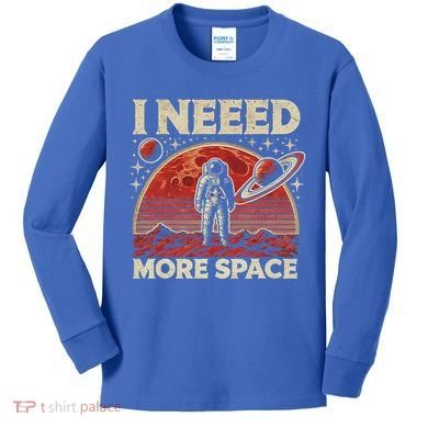 Astronaut In Space Planet Occupy Mars Kids Long Sleeve Shirt