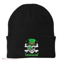 Arrrish Irish Shamrock Clover Skull St Patricks Day Beanie thumb 0