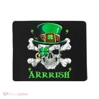 Arrrish Irish Shamrock Clover Skull St Patricks Day Mousepad thumb 0
