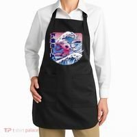 Axolotl Is Surfing Japanese Great Wave Axolotl Anime Kawaii Apron thumb 2