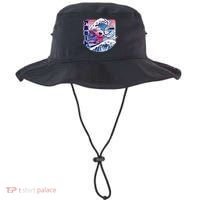 Axolotl Is Surfing Japanese Great Wave Axolotl Anime Kawaii Bucket Hat thumb 0