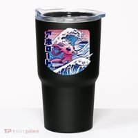 Axolotl Is Surfing Japanese Great Wave Axolotl Anime Kawaii Tumbler thumb 0