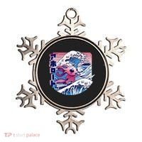 Axolotl Is Surfing Japanese Great Wave Axolotl Anime Kawaii Ornament thumb 0