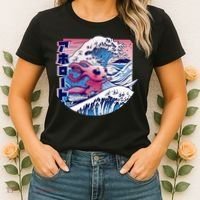 Axolotl Is Surfing Japanese Great Wave Axolotl Anime Kawaii Women's T-Shirt thumb 2
