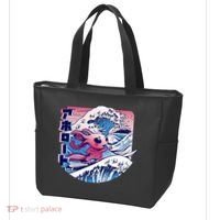 Axolotl Is Surfing Japanese Great Wave Axolotl Anime Kawaii Tote Bag thumb 3