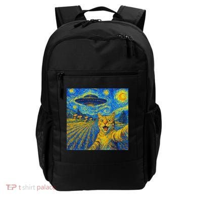 Alien Invasion Starry Night Cool Cat Lovers Gift Idea Backpack