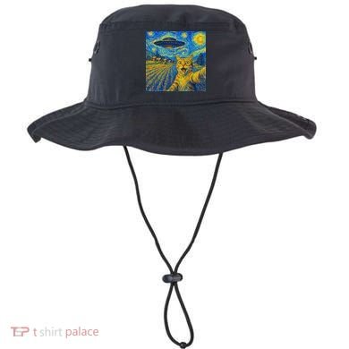 Alien Invasion Starry Night Cool Cat Lovers Gift Idea Bucket Hat