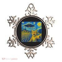 Alien Invasion Starry Night Cool Cat Lovers Gift Idea Ornament thumb 0