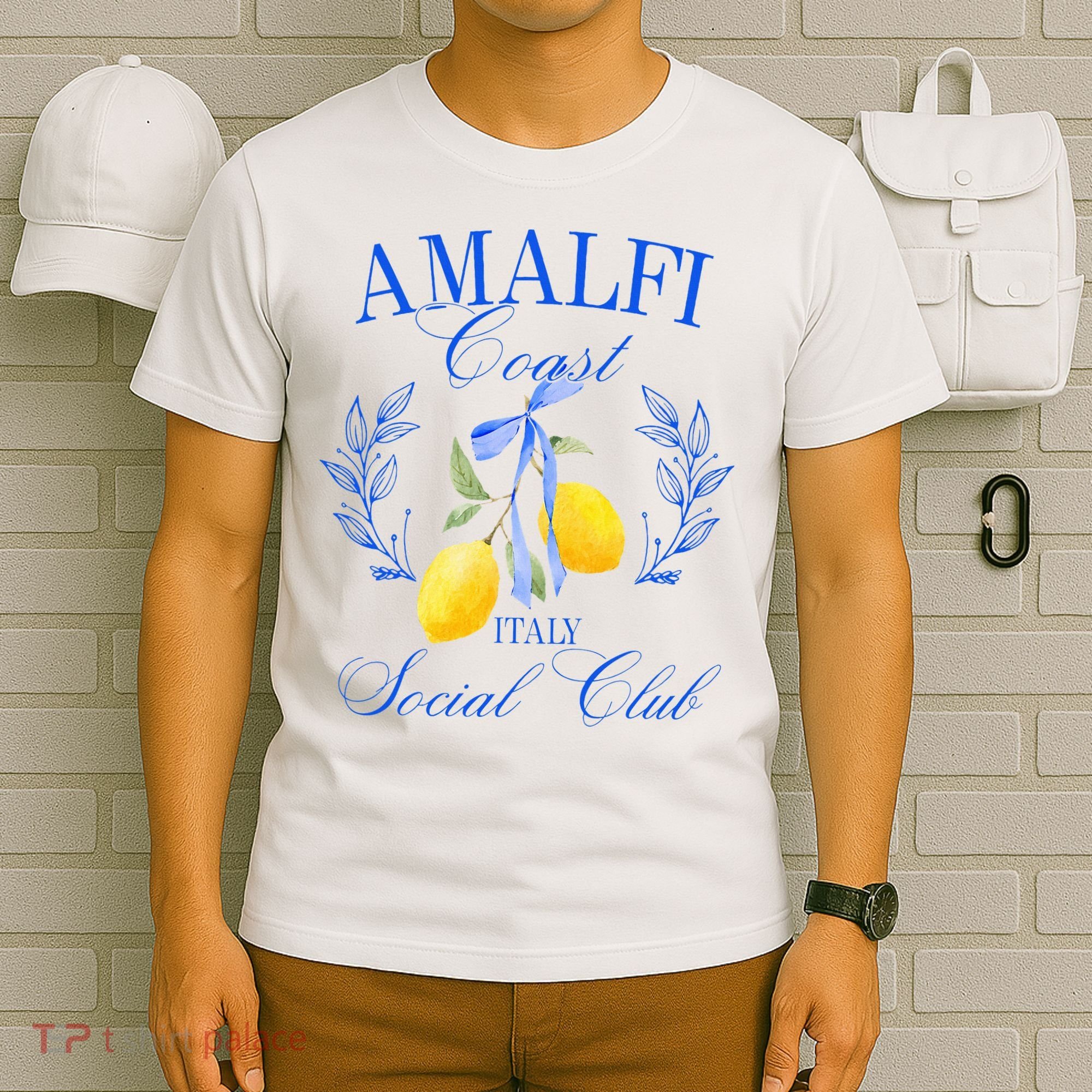 Amalficoast Iitaly Social Club Travel Trip Vacation Lemon T-Shirt
