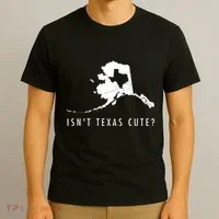Alaska Isnt Texas Cute Funny Map Gift T-Shirt thumb 3