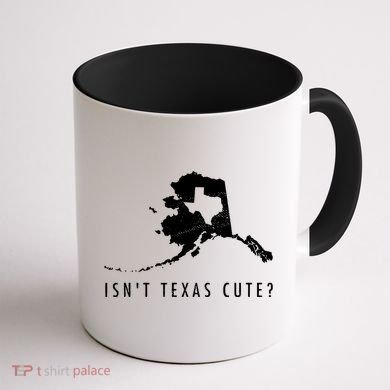 Alaska Isnt Texas Cute Funny Map Gift Coffee Mug back