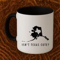 Alaska Isnt Texas Cute Funny Map Gift Coffee Mug thumb 2