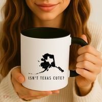 Alaska Isnt Texas Cute Funny Map Gift Coffee Mug thumb 3