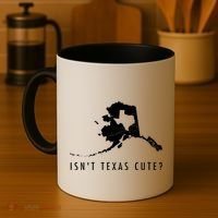 Alaska Isnt Texas Cute Funny Map Gift Coffee Mug thumb 4