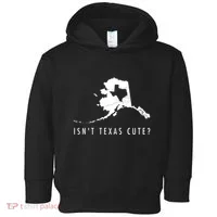 Alaska Isnt Texas Cute Funny Map Gift Toddler Hoodie thumb 0