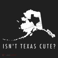Alaska Isnt Texas Cute Funny Map Gift Golf Towel thumb 3