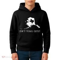 Alaska Isnt Texas Cute Funny Map Gift Kids Hoodie thumb 4